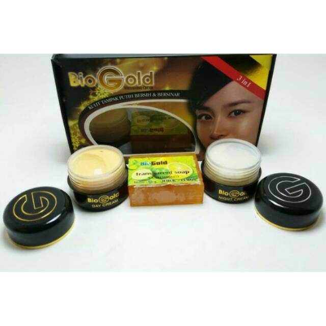 CREAM BIO GOLD PAKET / CRIM PEMUTIH BIOGOLD 3in1