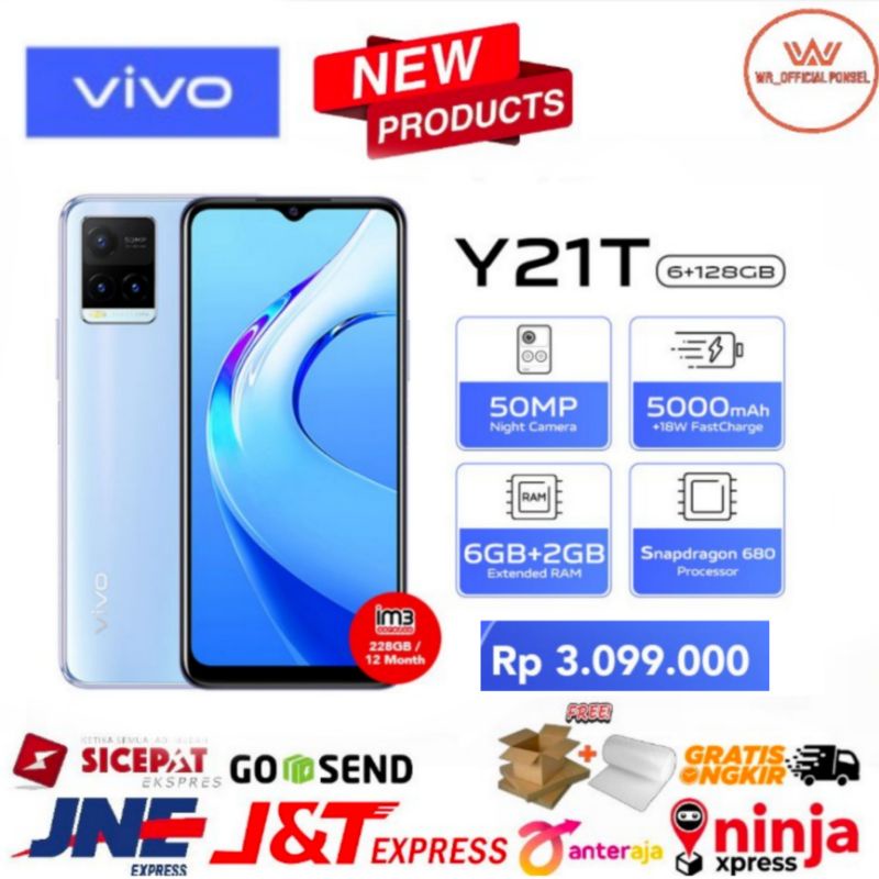 VIVO Y21 T RAM 6/128GB [EXTENDED RAM 6+2GB, 50mp NIGHT CAMERA]