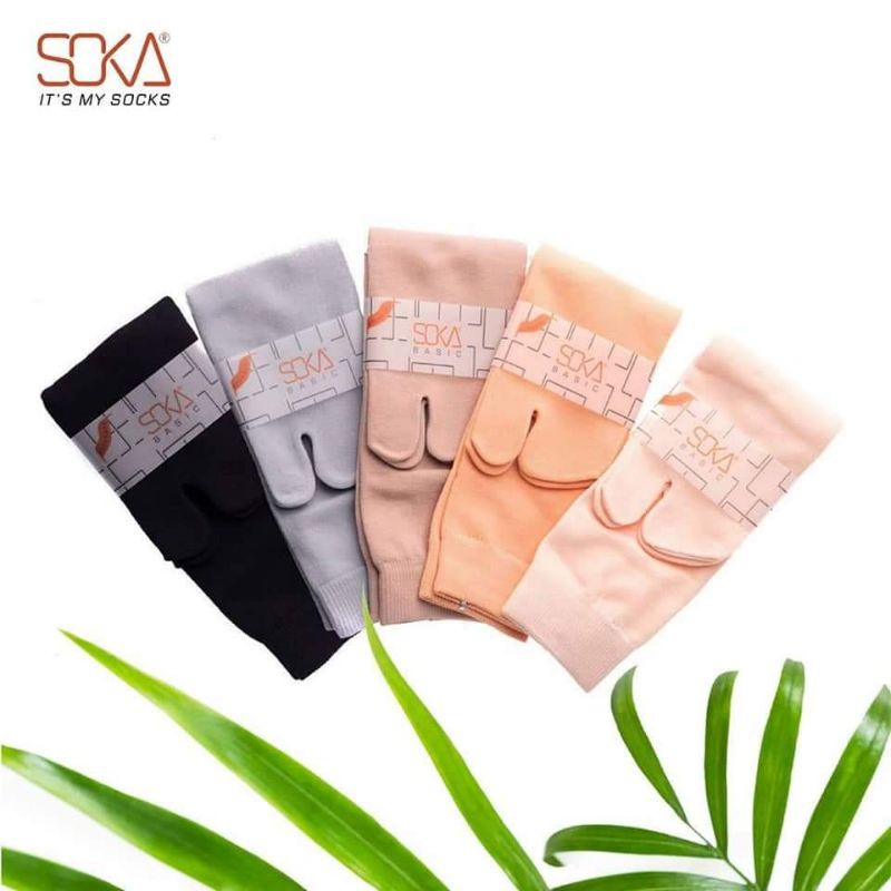 [1 PASANG] ORIGINAL SOKA Basic Jempol Kaos Kaki Wanita Hijab Muslimah Murah Size M dan L Termurah Murah Diskon Polos Haji Umroh Warna Kulit dll Size M Pendek size L Panjang Nilon Nylon Kauskaki Kaus Kaki Kaoskaki Krem Cream Skin Series Soka Socking-6