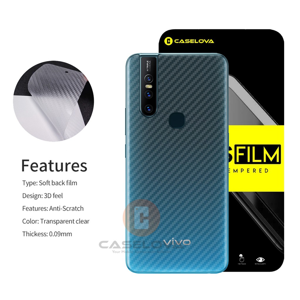 Garskin Back Skin Carbon Vivo V15 V15 Pro V11 V11 Pro Y17