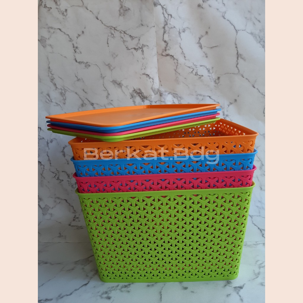 KERANJANG MASPION STORAGE TRISSA BASKET L + TUTUP