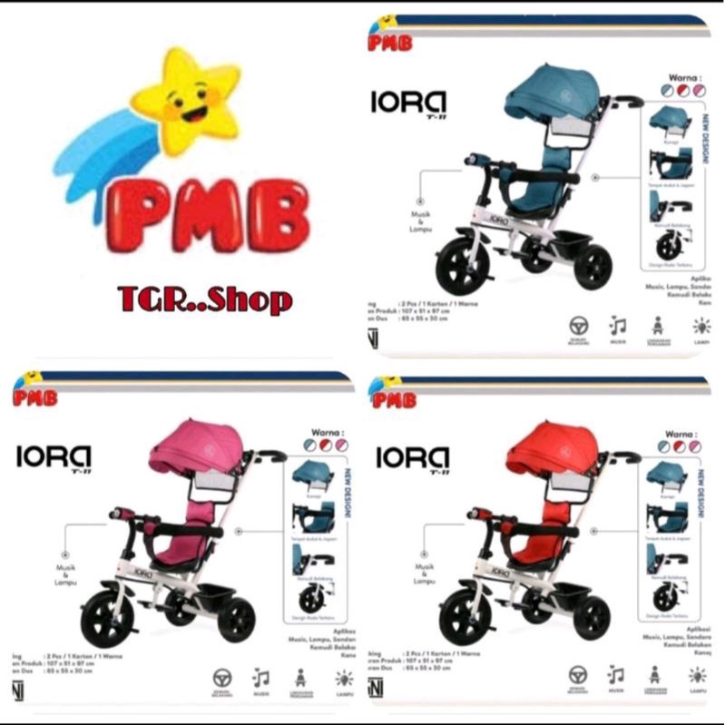 Sepeda Anak Roda Tiga PMB IORA T11, T 11