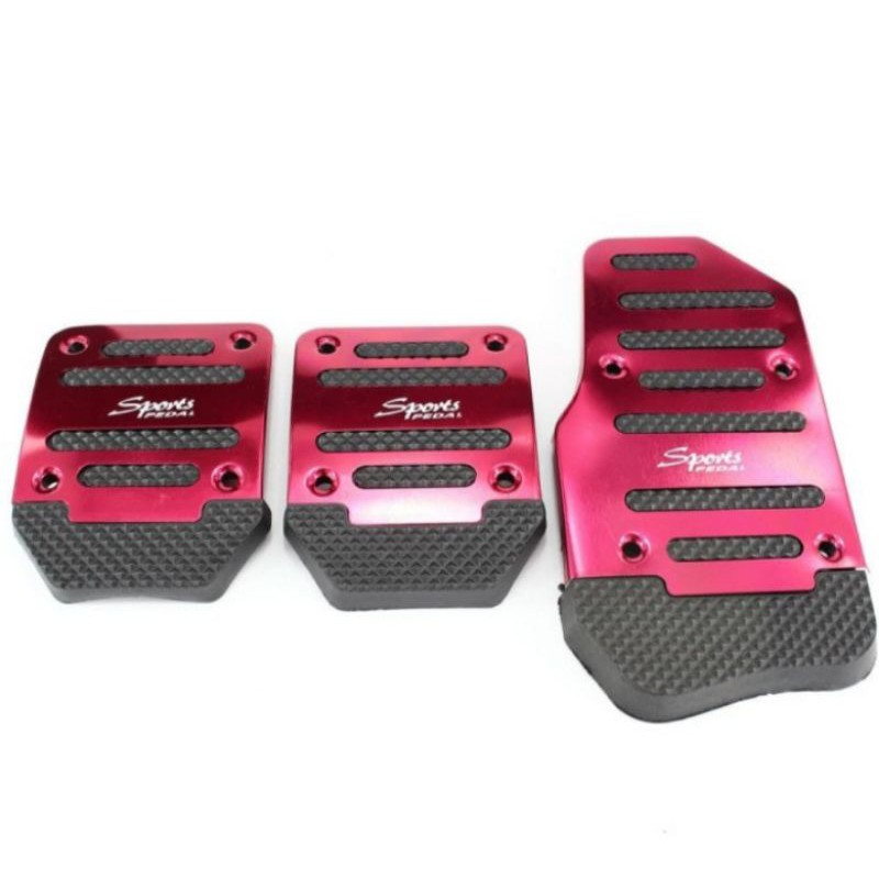 Cover Pedal Mobil Manual Gas Rem Kopling Anti Slip 3 Pcs