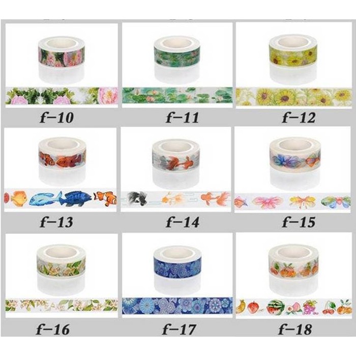 Japanese Washi Tape - Set 40 Pattern 15mmx10m
