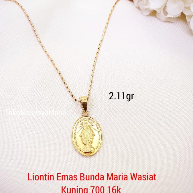 Liontin Emas Medali Wasiat Bunda Maria Kuning 700 17k