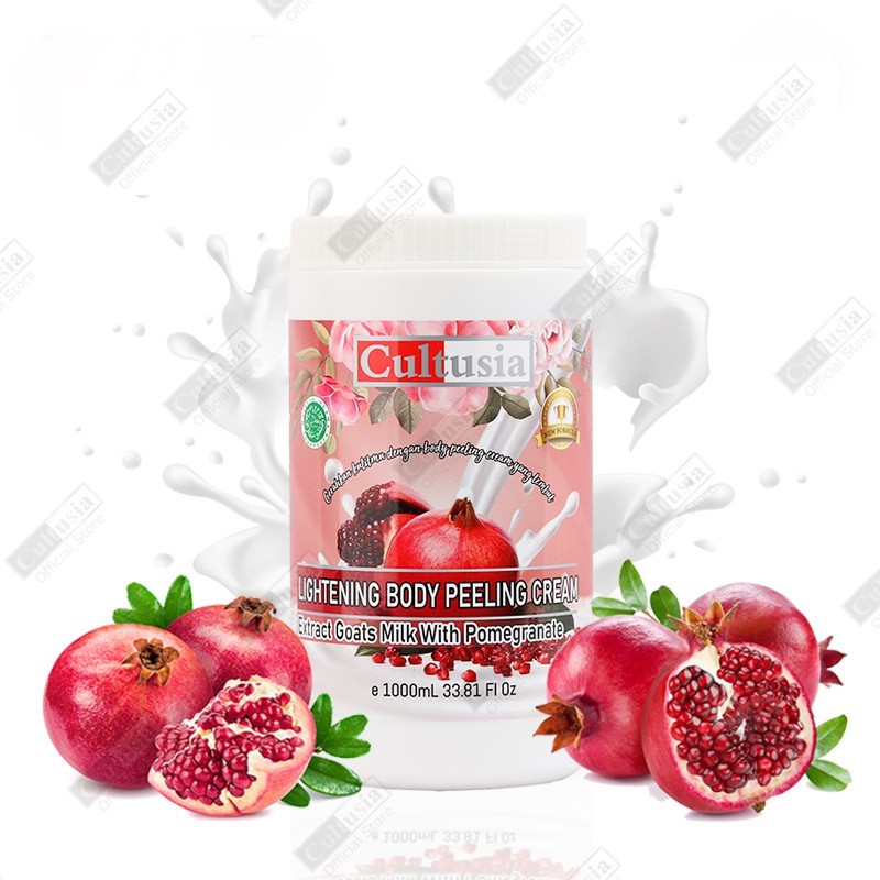 Cultusia Lightening Body Peeling Cream Red Pome - Lulur