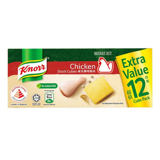 

NEW Knorr Chicken Stock Cube NON MSG - 1box isi 12cube