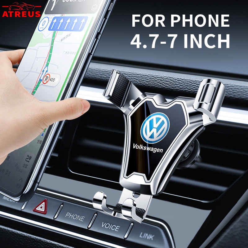 Volkswagen Stand Handphone Universal 4.7-7 inch Dapat Berputar 360 Derajat Ventilasi Ac Mobil Holder Handphone Untuk Polo Volkswagen Golf Scirocco Beetle Passat CC T5