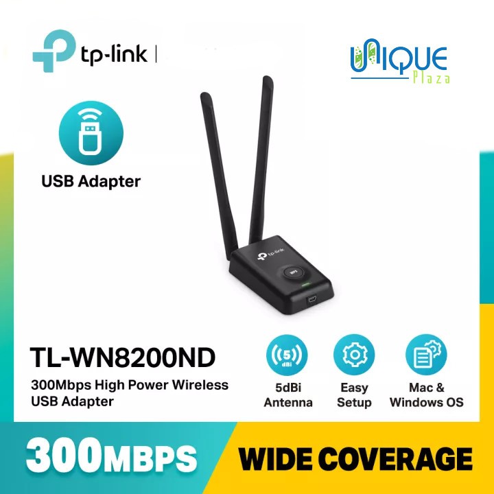 TP-LINK TPLink TL-WN8200ND 300Mbps High Power Wireless USB Adapter