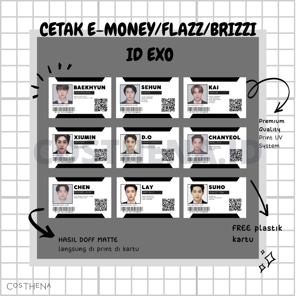 E-MONEY/FLAZZ/BRIZZI EXO ID CARD CUSTOM