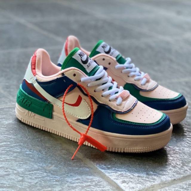 Sepatu Nike Air Force One Shadow Mystic Size 36-40 Import Quality Made In Vietnam