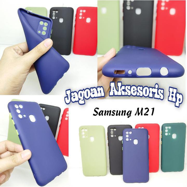 SMPC TPU Candy Samsung M21 6.4 inchi SoftCase Macaron Protection Camera Tombol Warna