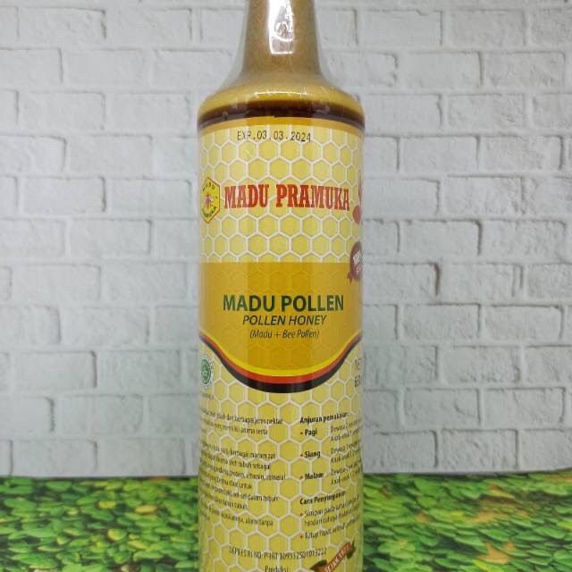 

Madu pollen 650ml dari madu pramuka