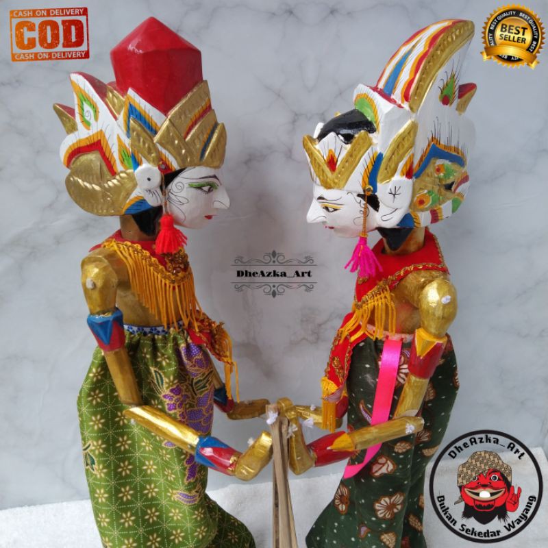 Wayang Golek Rama Dan Sinta (Pasangan=2 Golek) 50cm Kualitas Biasa