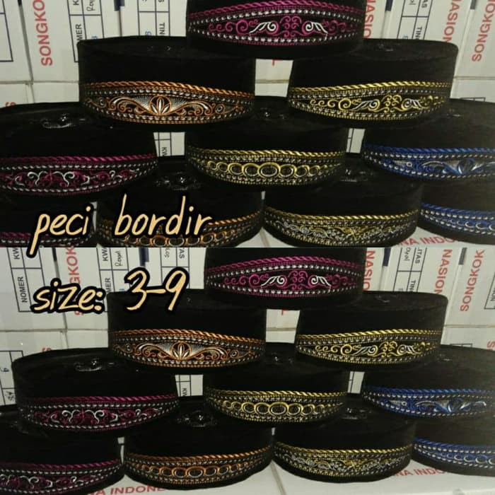 Peci bordir batik peci keren grosir peci