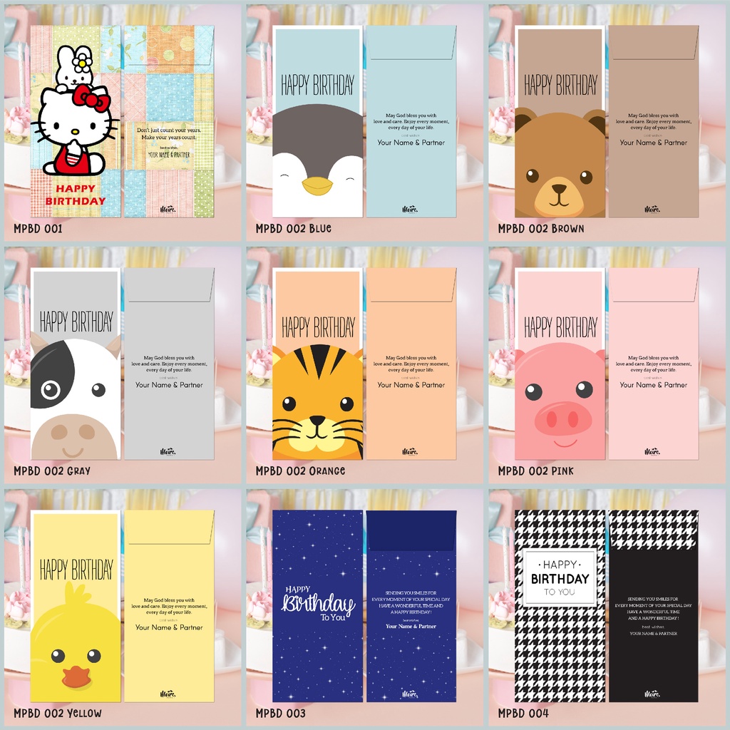 

Custom Angpao Birthday | Angpau Ulang Tahun | Amplop Uang (MPBD Collection 1)