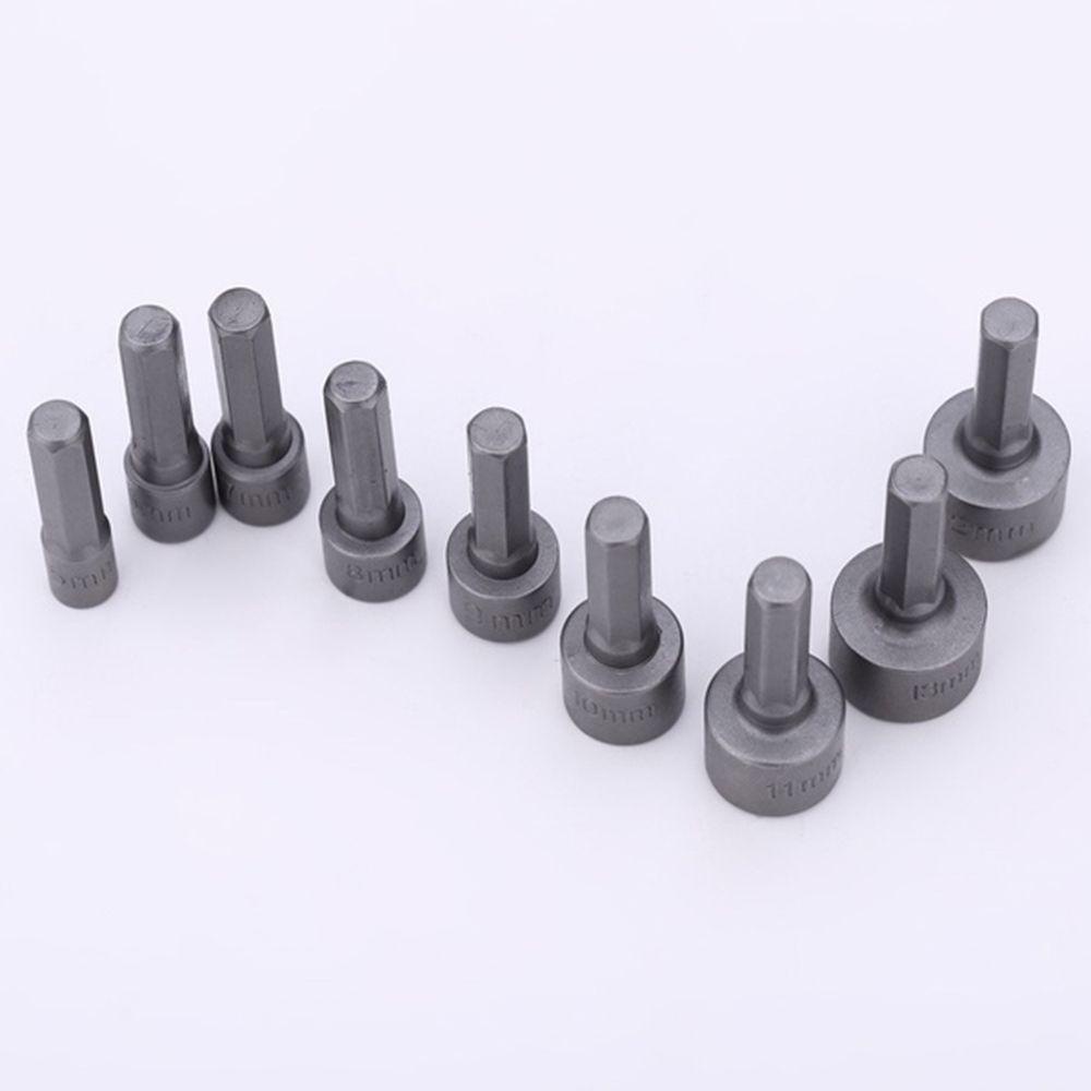 Populer 9pcs/Set Hex SocketS Sleeve 5mm-13mm Schroevendraaier Set Mata Bor Driver Set