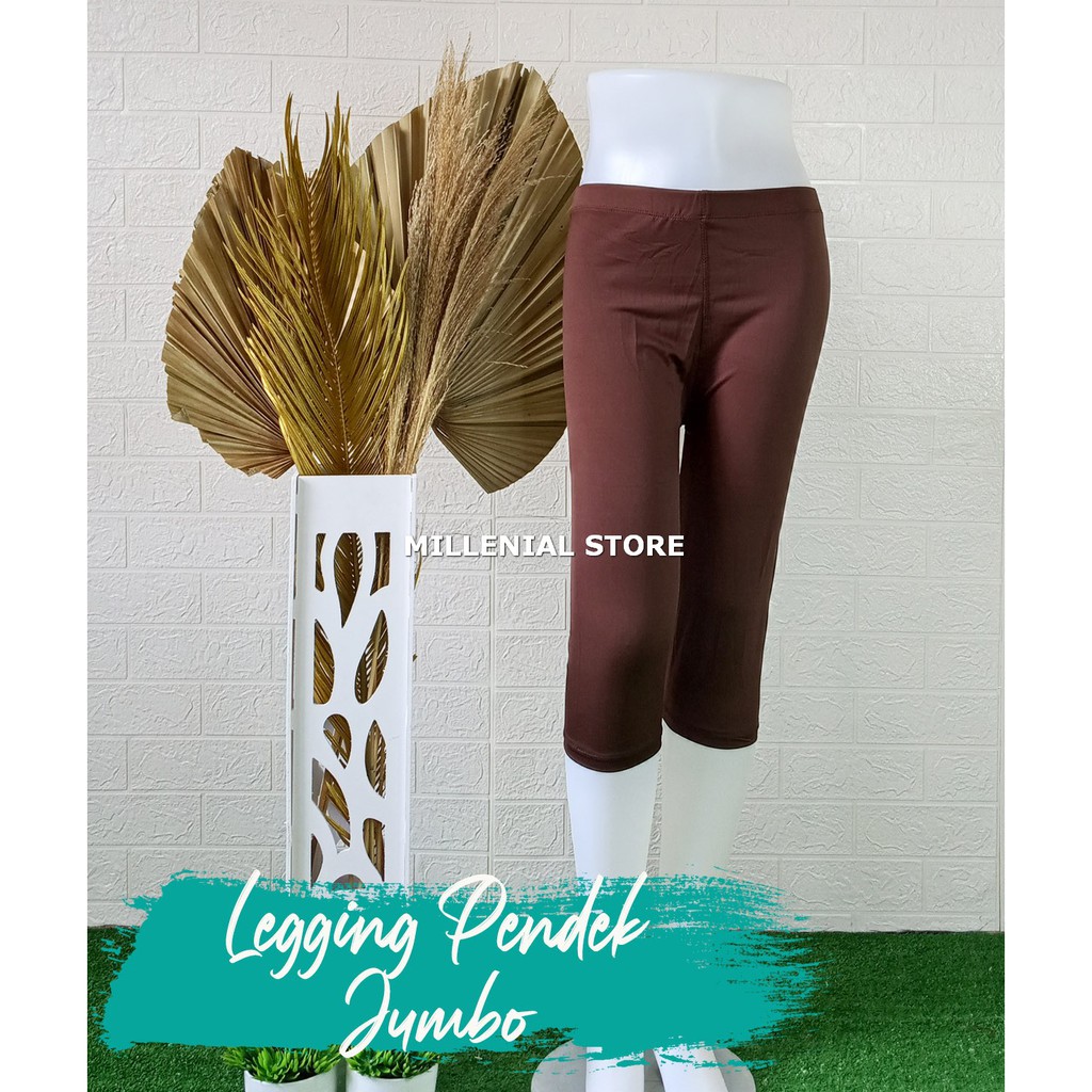 LEGGING PENDEK JUMBO/LEJING WANITA MURAH BAHAN SPANDEK JERSEY HIGH  QUALITY JUMBO XXL BISA COD