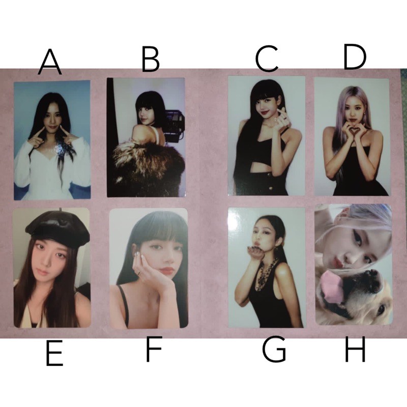 Blackpink official the album photocard benefit ktown4u (Jisoo Rose Jennie Lisa)