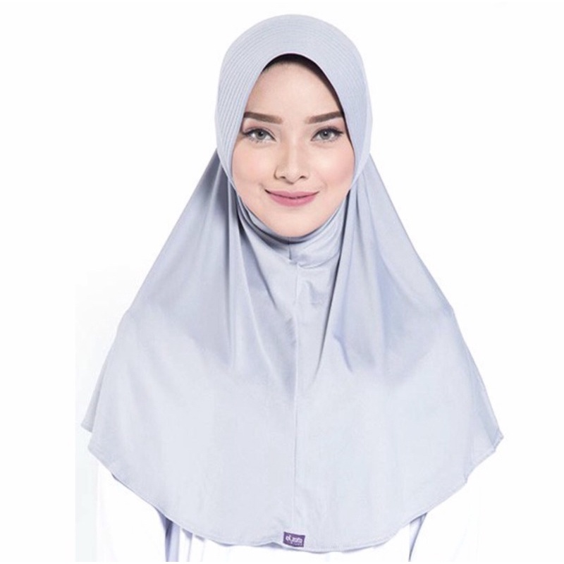 Elzatta - Jilbab Instan Zaria Casual-804 abu muda