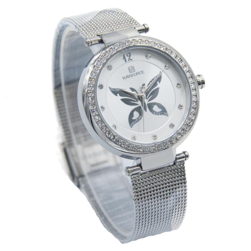 JAM TANGAN NAVIFORCE 5018 L1 ST LA WOMEN - STAINLESS STEEL - SILVER NAVIFORCE ORIGINAL 5018 JAM NAVI