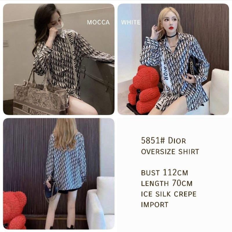 MDLV ~ BM 5851 DYOR OVERSIZE SHIRT // ATASAN KEMEJA CEWEK // FASHION IMPORT WANITA