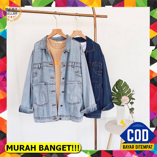 Jaket Crop Jeans Oversize Wanita Motif/Jaket Crop Jeans Oversize Wanita Pita/Jaket Crop Jeans Oversi