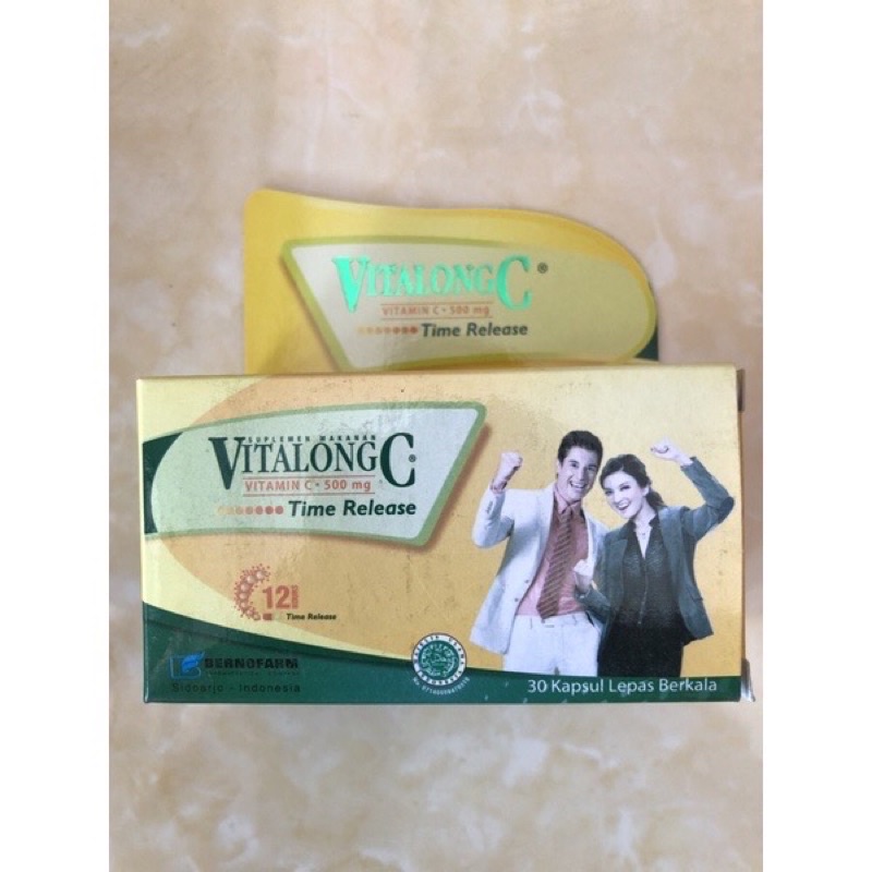Vitalong C isi 30 kapsul - Vitamin C 500mg/ vitalong c / vitalong c isi 30