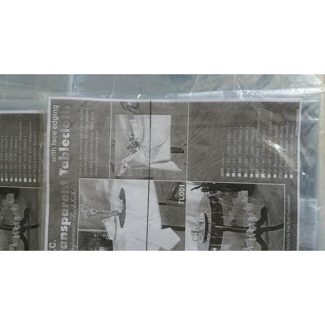 TAPLAK MEJA PLASTIK / TAPLAK PLASTIK / TAPLAK PLASTIK / BULAT / BUNDAR 002