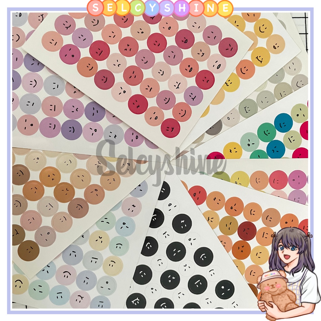 

[Selcyshine] Smile Sticker Emoji Deco Diary Jurnal Scrapbook / Sticker Dots Smile