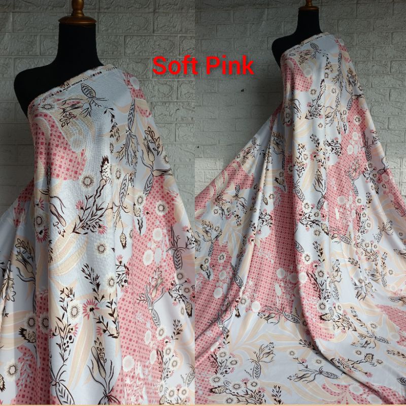 Kain Maxmara Motif Anthurium harga tertera untuk setengah meter