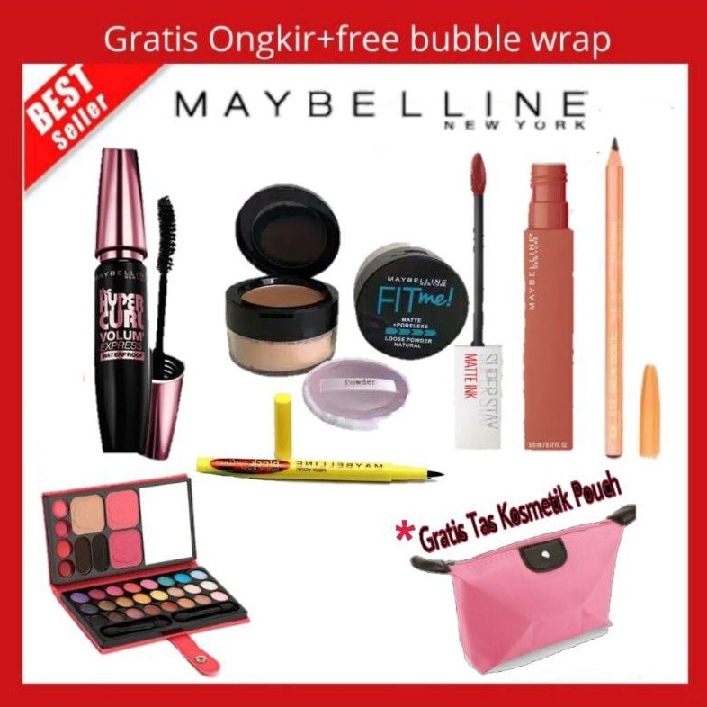 maybelline - paket make up - paket make up murah - paket kosmetik lengkap - paket make up maybeline 