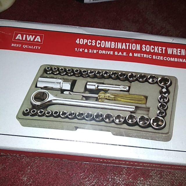 Kunci Socket Sok Shock Tool Kit Wrench Ring 40 Pcs Set 40pcs