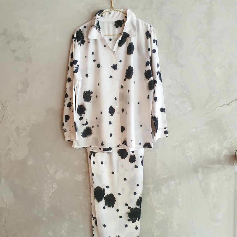 Somerset shibori shirt set (setelan kemeja celana panjang shibori)