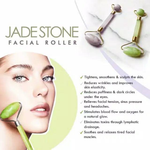 NATURAL JADE ROLLER DUPE HERBIVORE ALAT PEMIJAT WAJAH BISA BB GLOW