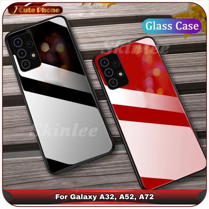 Casing Hard Soft Case Samsung A32 A52 A72 Tempered Glass Case Softcase