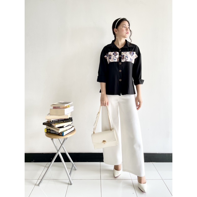 Solla Top (Atasan kemeja semi formal, elegant look)