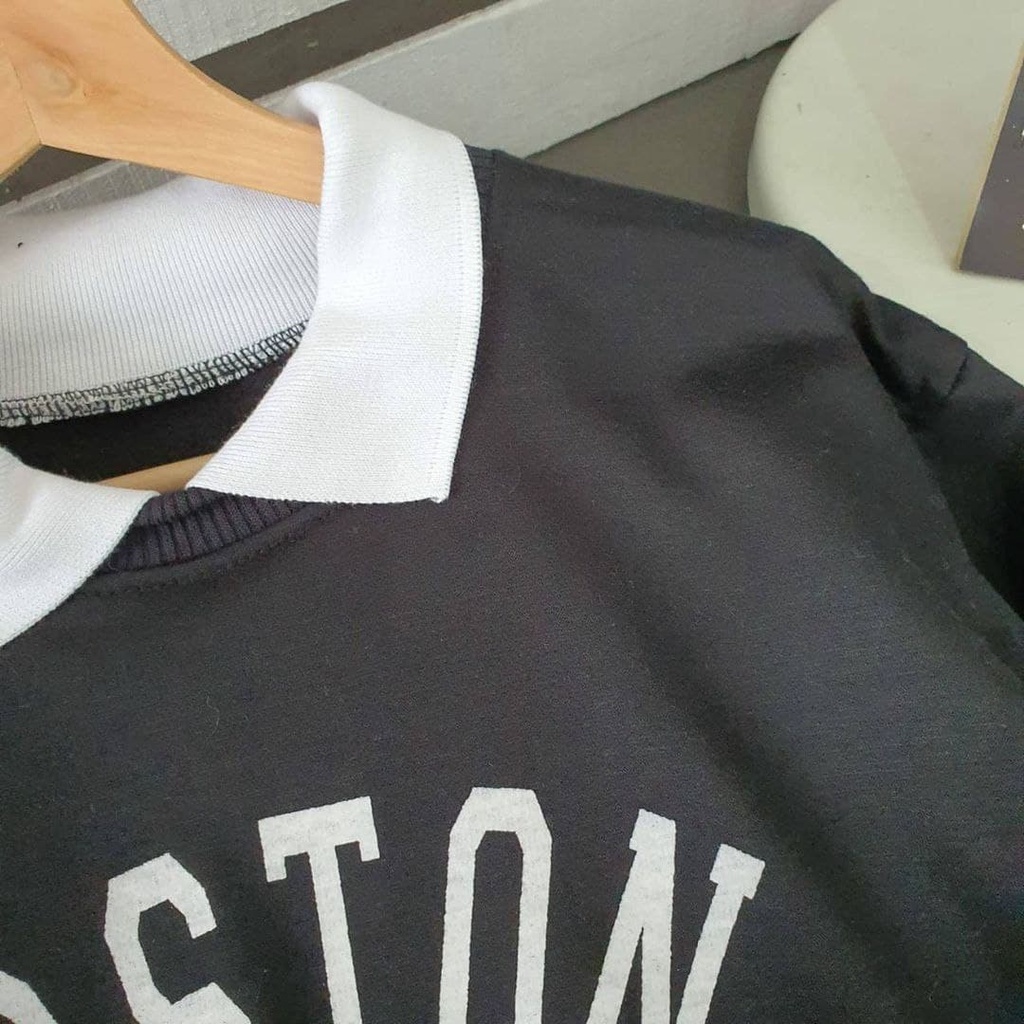 Nara Grosir - Boston Colar Sweater | Fashion Terkini | Sweater Termurah