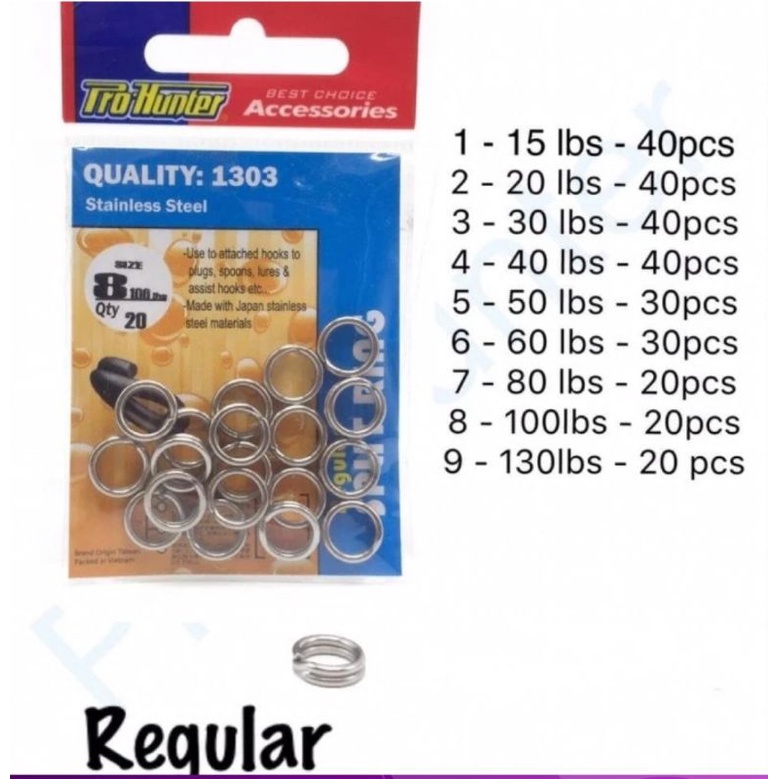 SPLIT RING PRO HUNTER RING LURE RING POPPER HARGA PER 1 BUNGKUS