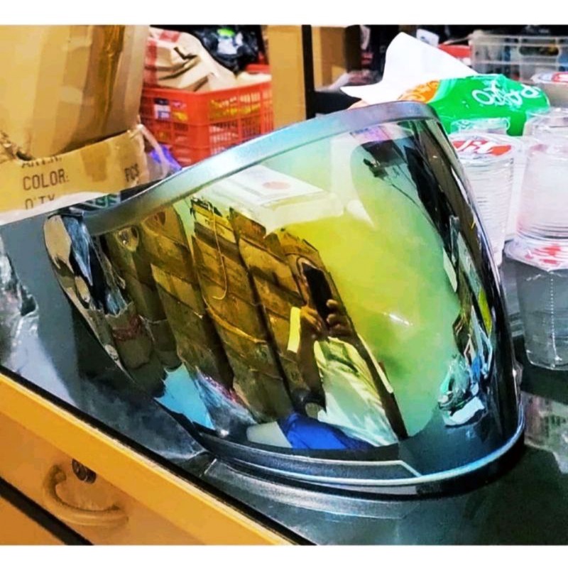 kaca visor helm KYT DJ maru ink SENTRO galaxy slide gix iridium blue dan gold merek inco