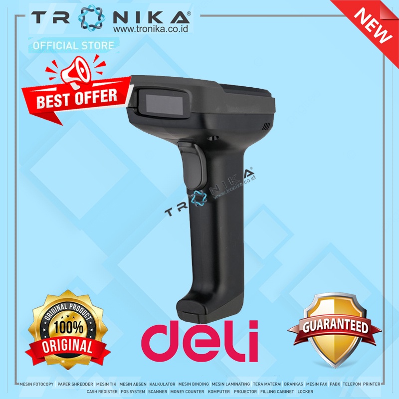 BARCODE SCANNER 1D/2D | DELI E14952 | ORIGINAL | GARANSI RESMI