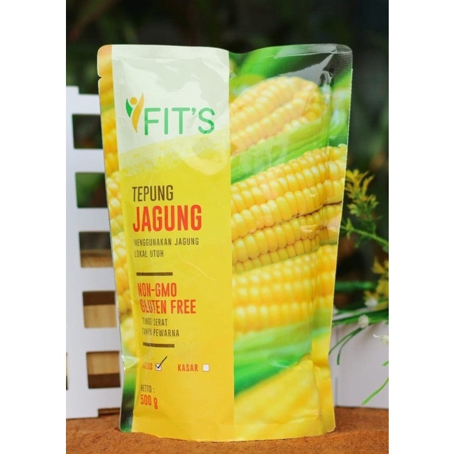 

PROMO [COD] Tepung Jagung (polenta) Fits Mandiri 500g kemasan ekonomis Non GMO - Halus