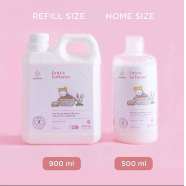 Pureco Liquid Fabric Softener 500ml - Pelembut Pakaian Bayi