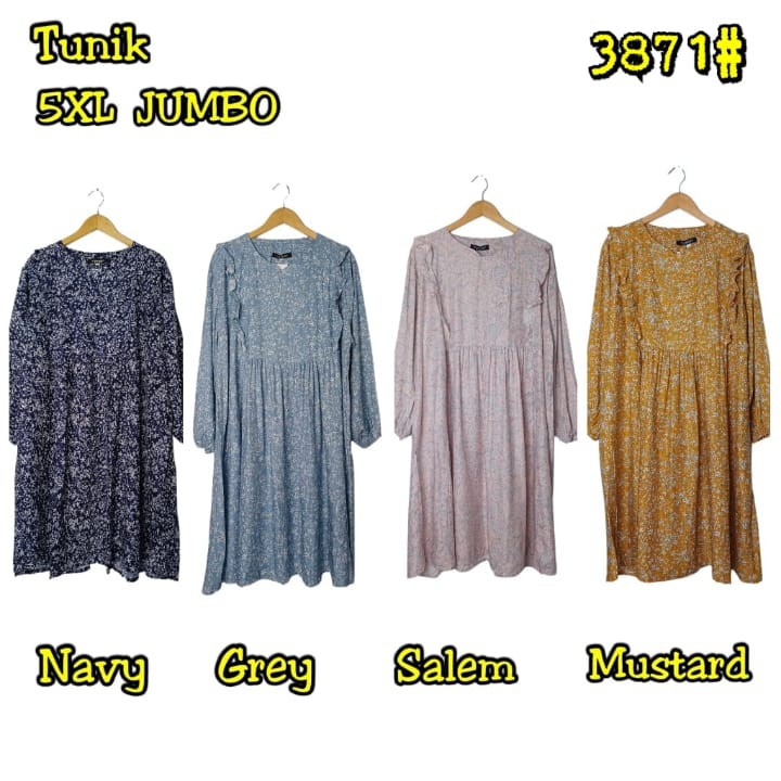 JOSJOLI_STORE/3871 Tunik Rayon Super Jumbo 5XL/Tunik Rayon Wanita Dewasa