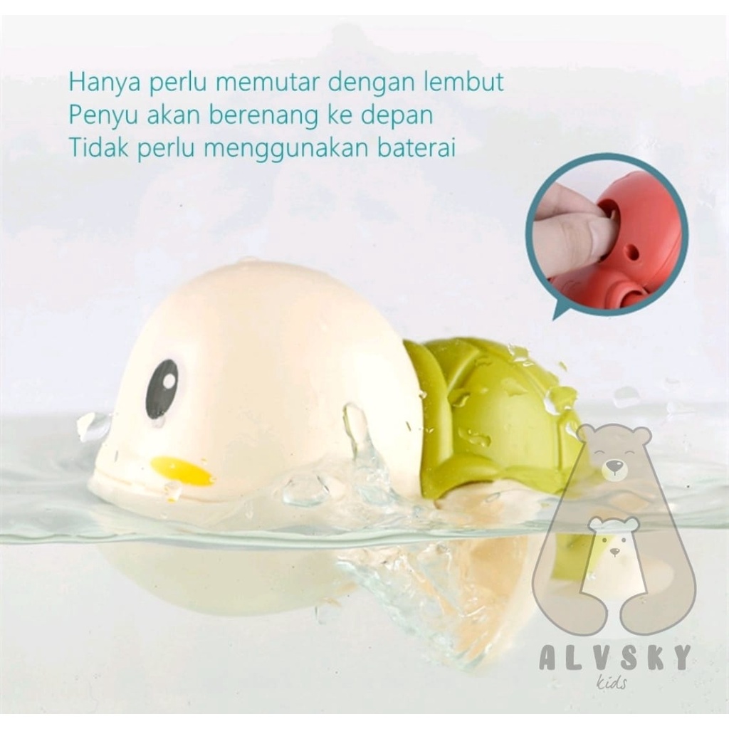 MAINAN MANDI BAYI KURA-KURA / MAINAN PENYU RENANG / MAINAN MANDI ANAK PAUS