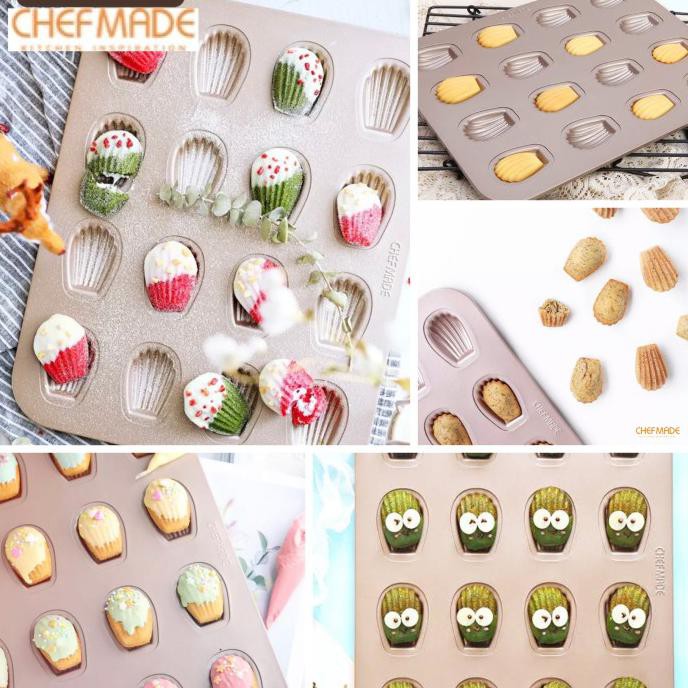 

Eltamart Chefmade Loyang 16 Cup Madeleine Cake Pan Kue Kerang Wk9743 Terbaru