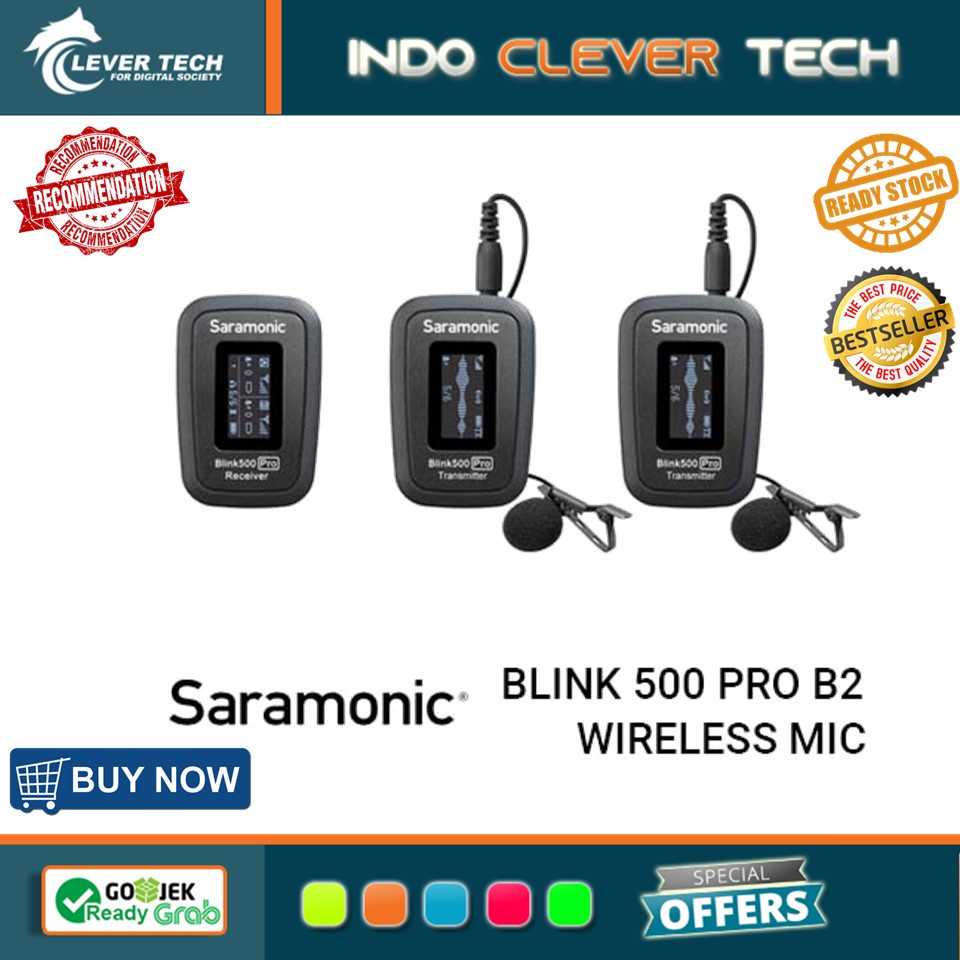 Saramonic Blink 500 Pro B2 2-Person Digital Camera-Mount Wireless Omni Lavalier Microphone System