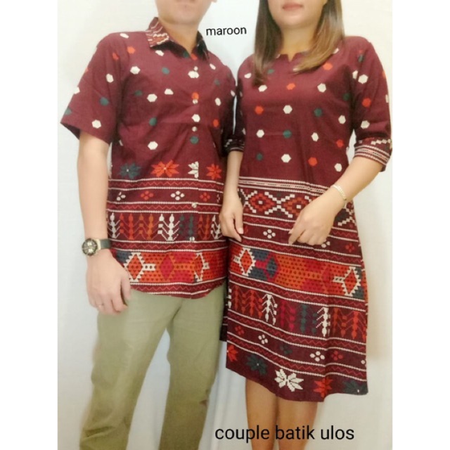 COUPLE BATIK ULOS KEMEJA dan DRESS | Shopee Indonesia