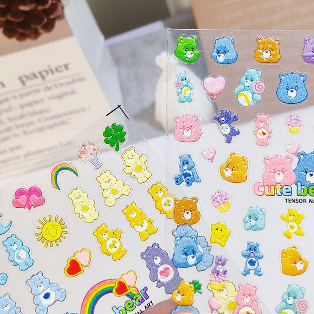 AUGUSTINA Stiker Kuku Kartun Agustina Warna-Warni Smiley Hatsune Miku Self Adhesive Nail Art Dekorasi