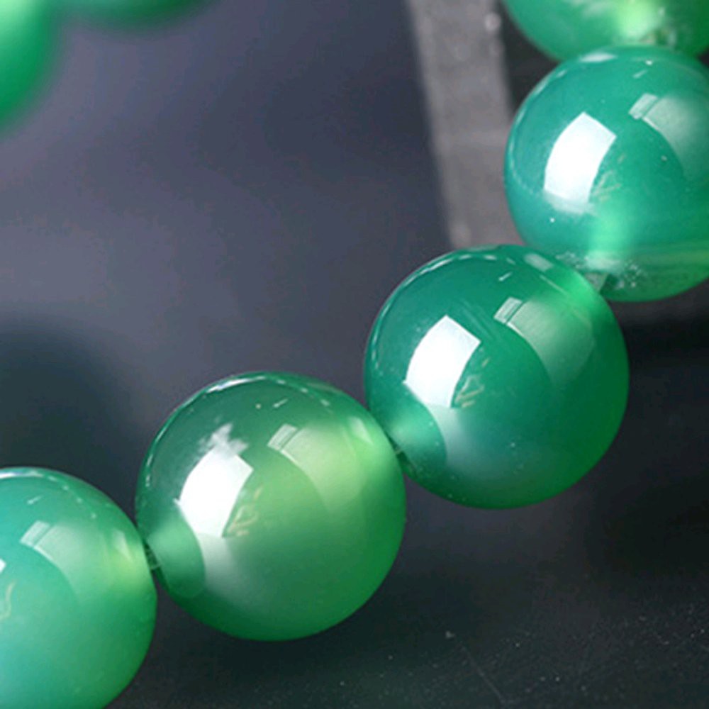 GELANG NATURAL GREEN CHALCEDONY ELEGAN 10MM